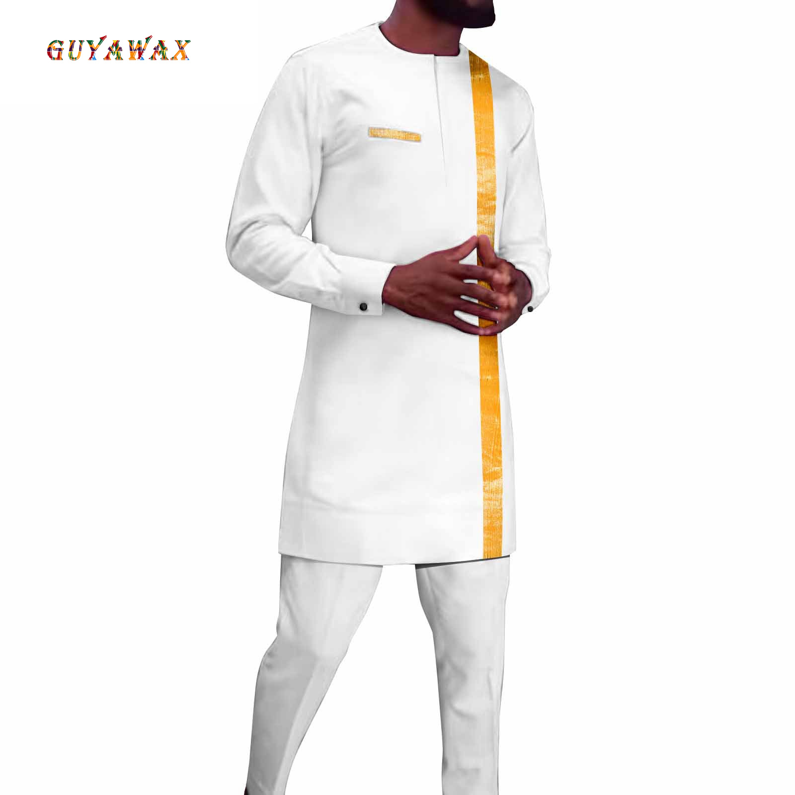 Men Formal Party Wear Shirt - African Clothing for Men Embroidery Shirts