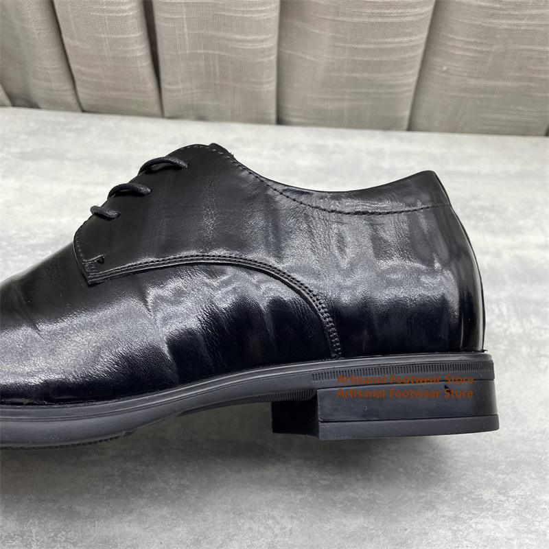 Men's Black Leather Oxford Sho - Formal Men Daily Wear Shoes 评论和价格