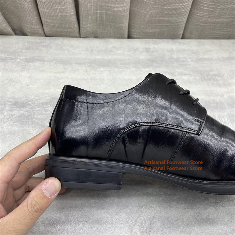 Men's Black Leather Oxford Sho - Formal Men Daily Wear Shoes 评论和价格