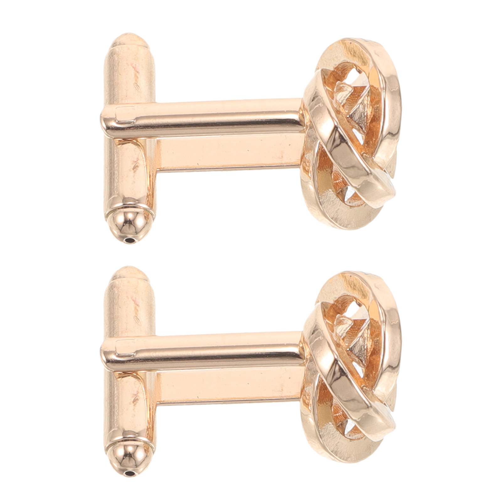 2Pcs Copper Cufflinks Twist Kn - Men Formal Party Wear Shirt 评论和价格