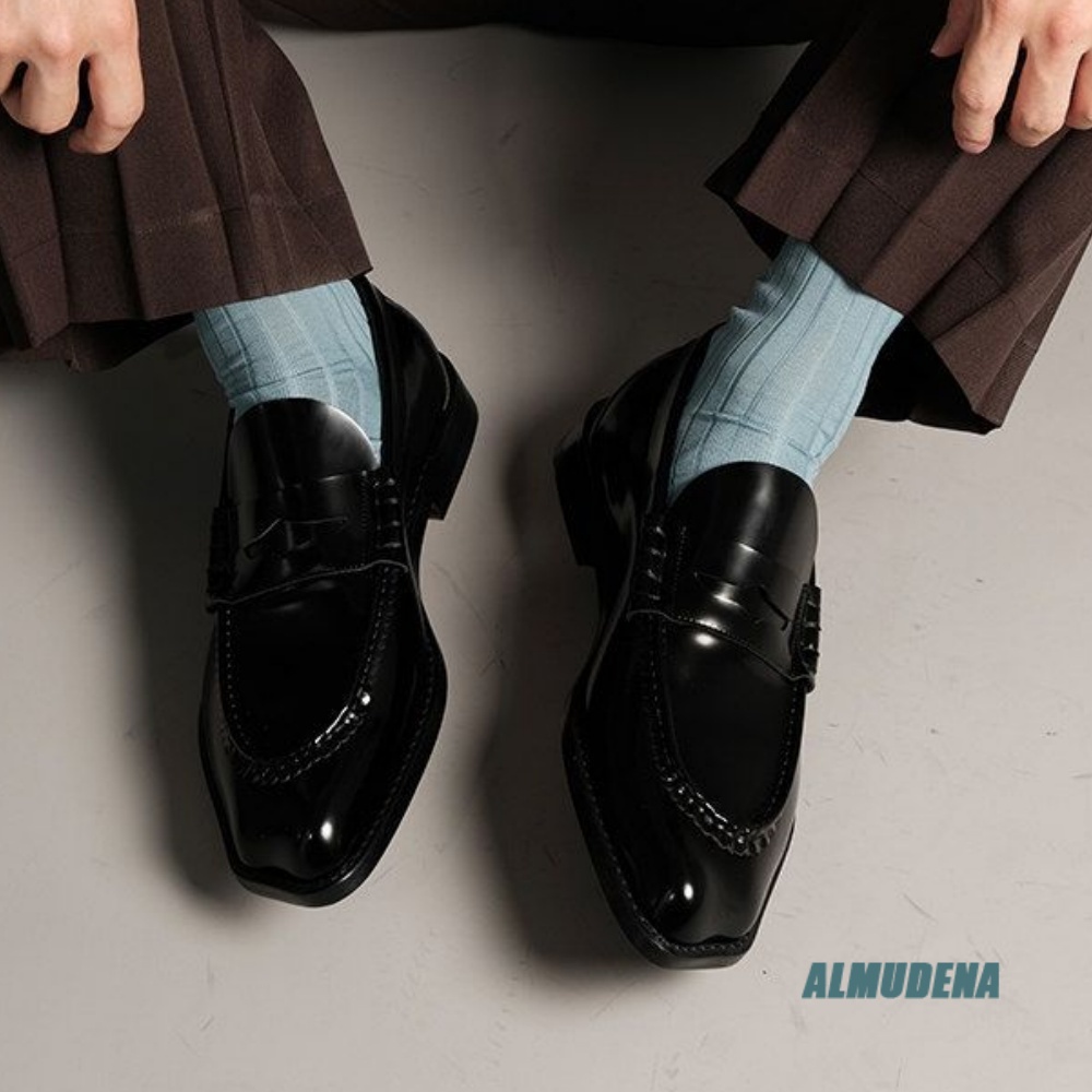 Fashion Men's Square Toe Loafe - Formal Men Daily Wear Shoes 评论和价格