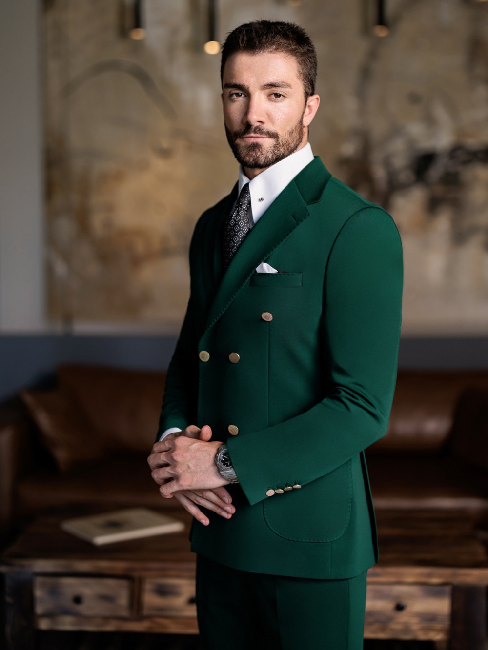 Green Formal Man Slim Fit Suit - Formal Men Party Wear Jacket 评论和价格