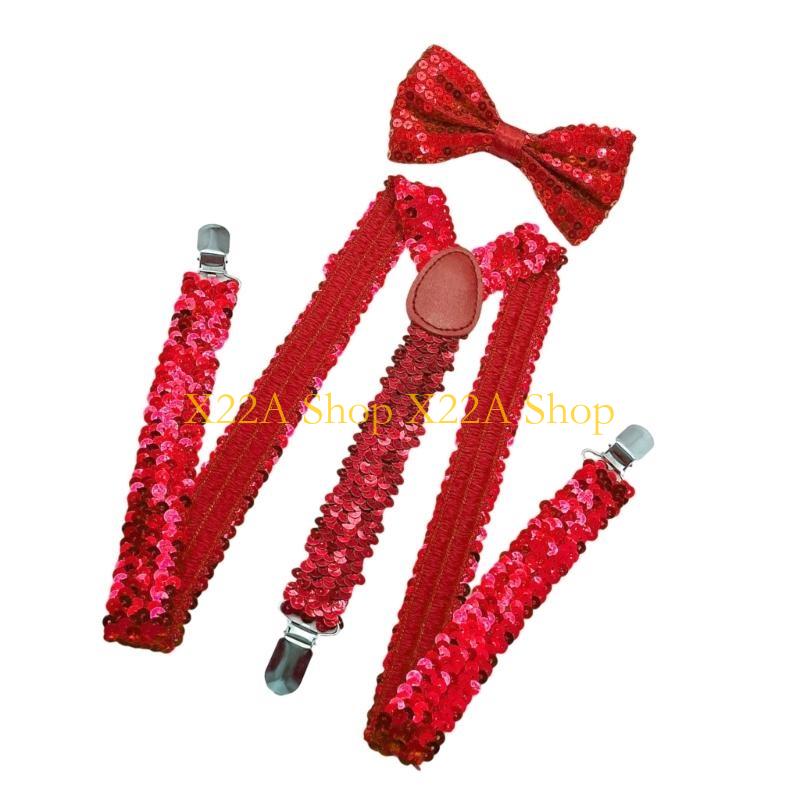 Unique Shining Suspenders Bowt - Suspender Clip Formal 评论和价格