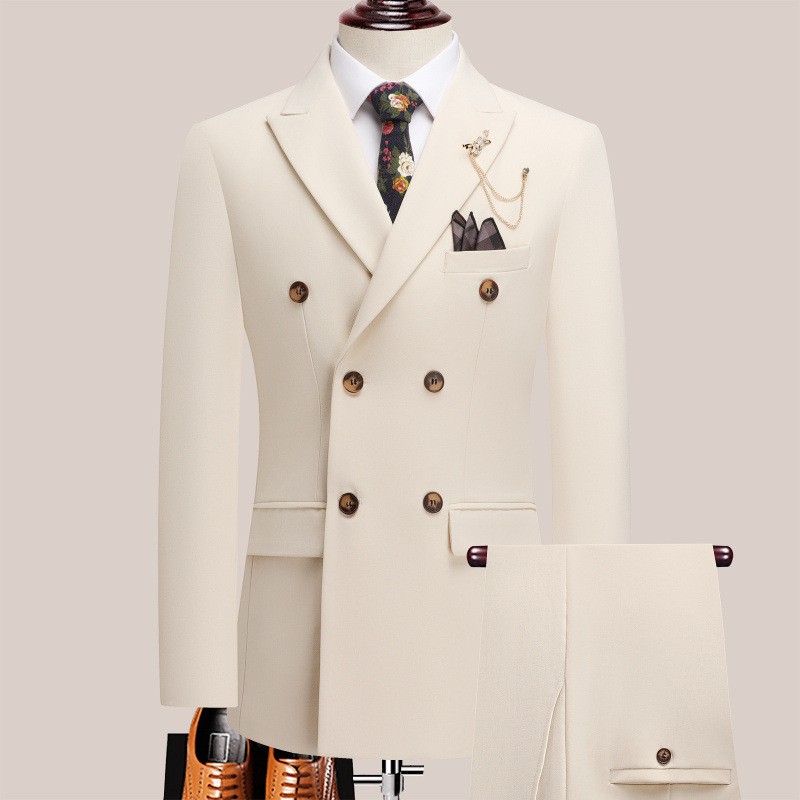 Men Suit Set Luxury Deep White - Men Formal Wear For Dinner 评论和价格
