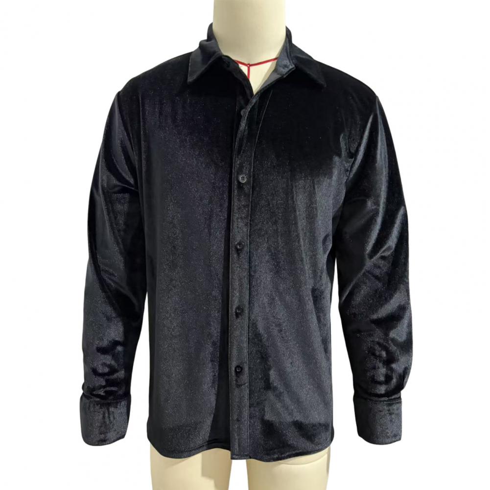 Men Velvet Shirt Men's Velvet  - Men Formal Party Wear Shirt 评论和价格