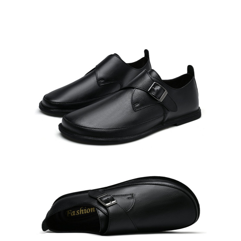 Men'S Leather Munk Shoes Fashi - Formal Men Daily Wear Shoes 评论和价格