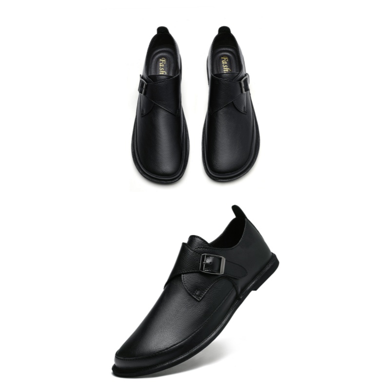 Men'S Leather Munk Shoes Fashi - Formal Men Daily Wear Shoes 评论和价格
