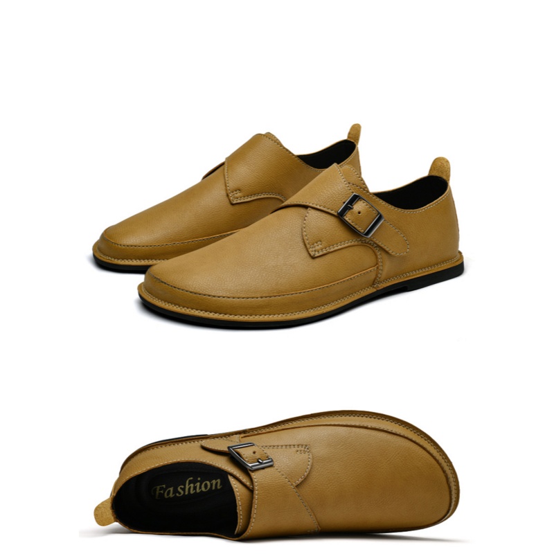 Men'S Leather Munk Shoes Fashi - Formal Men Daily Wear Shoes 评论和价格