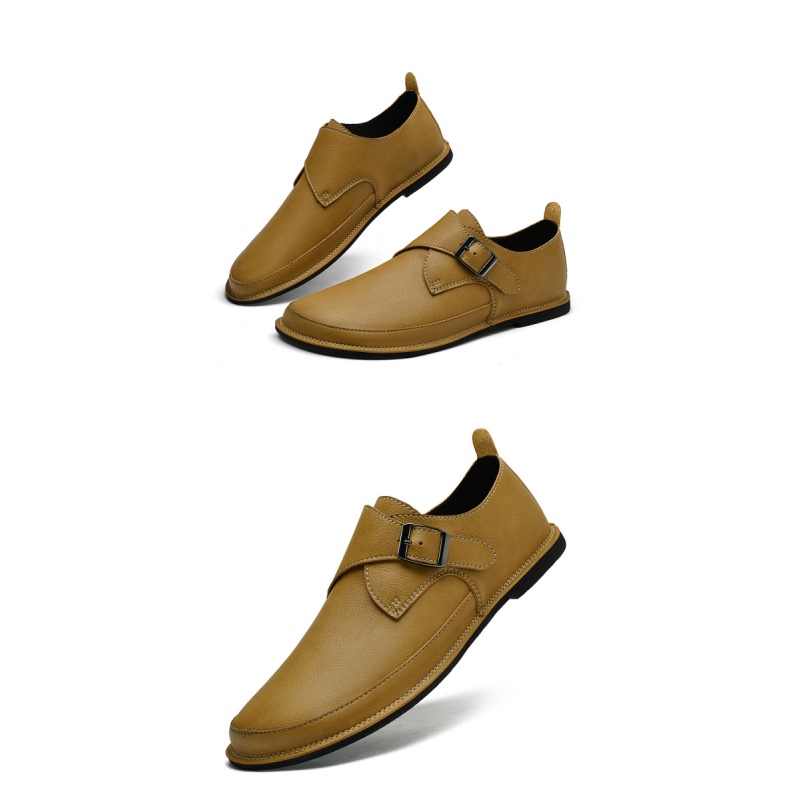 Men'S Leather Munk Shoes Fashi - Formal Men Daily Wear Shoes 评论和价格