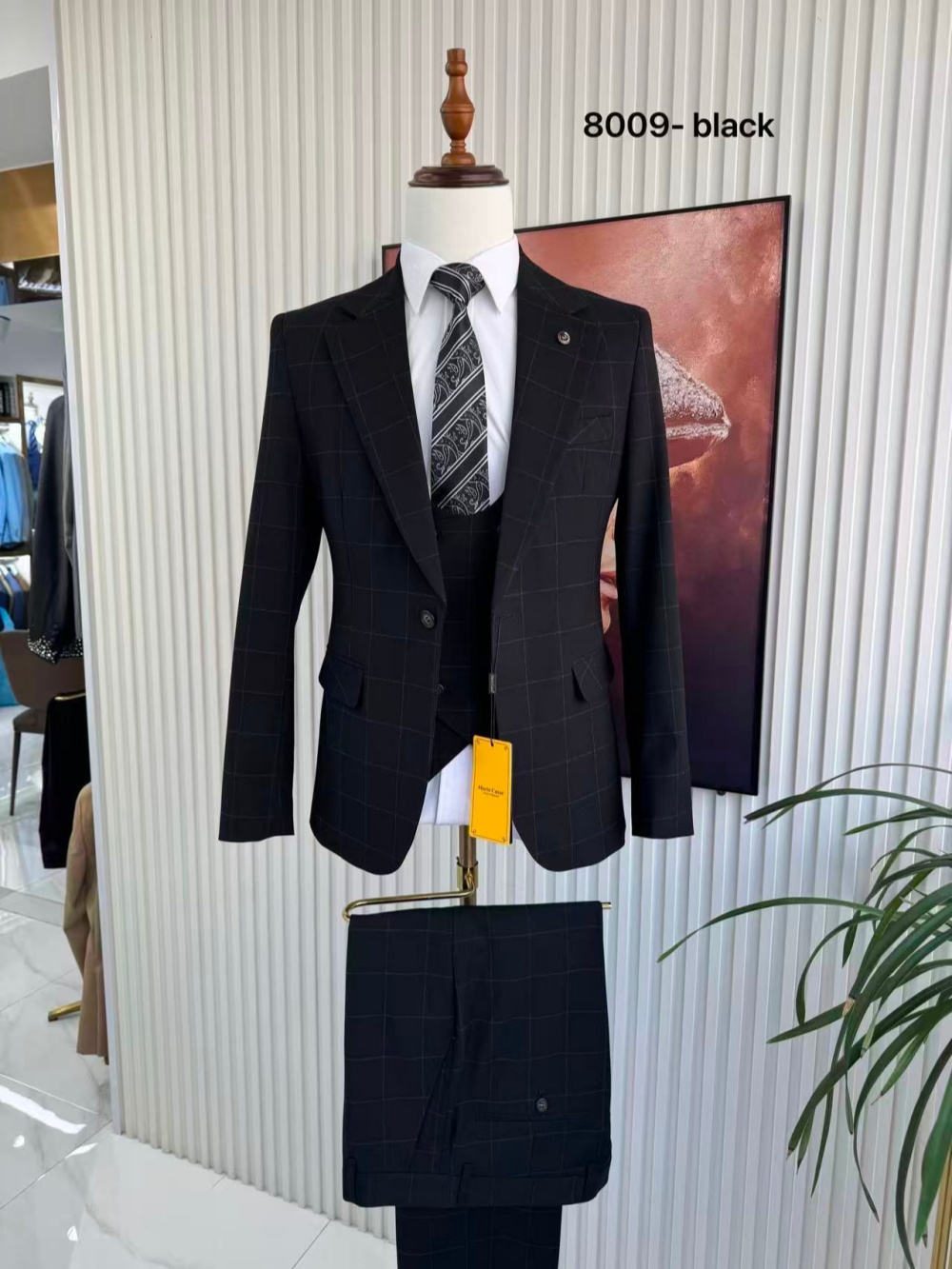 Men's Plaid Tuxedo 3 Pieces Ja - Formal Men Party Wear Jacket 评论和价格