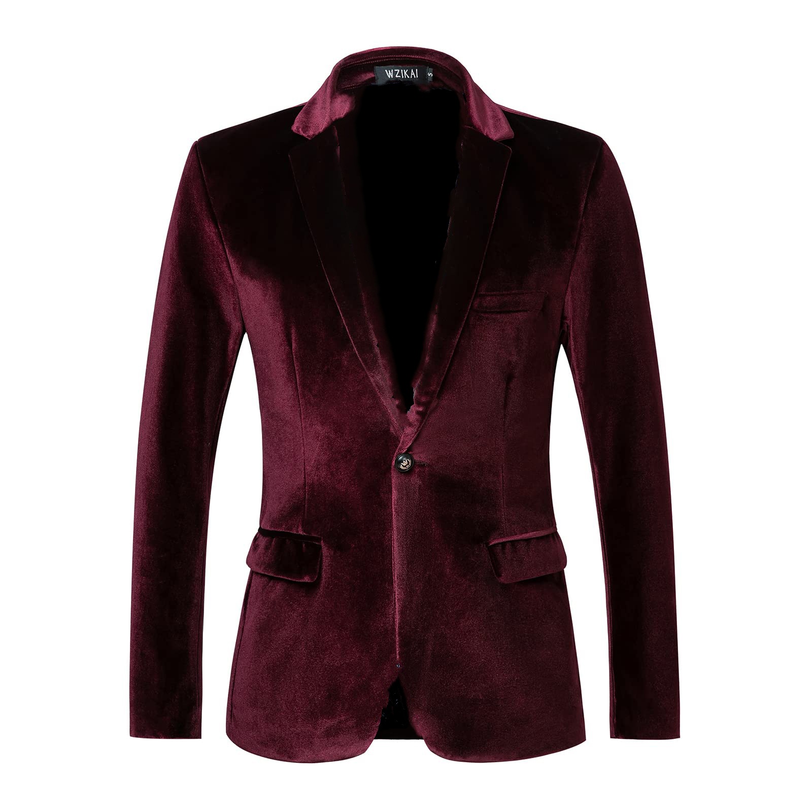 Men's Slim Fit Velvet Blazer J - Formal Men Party Wear Jacket 评论和价格