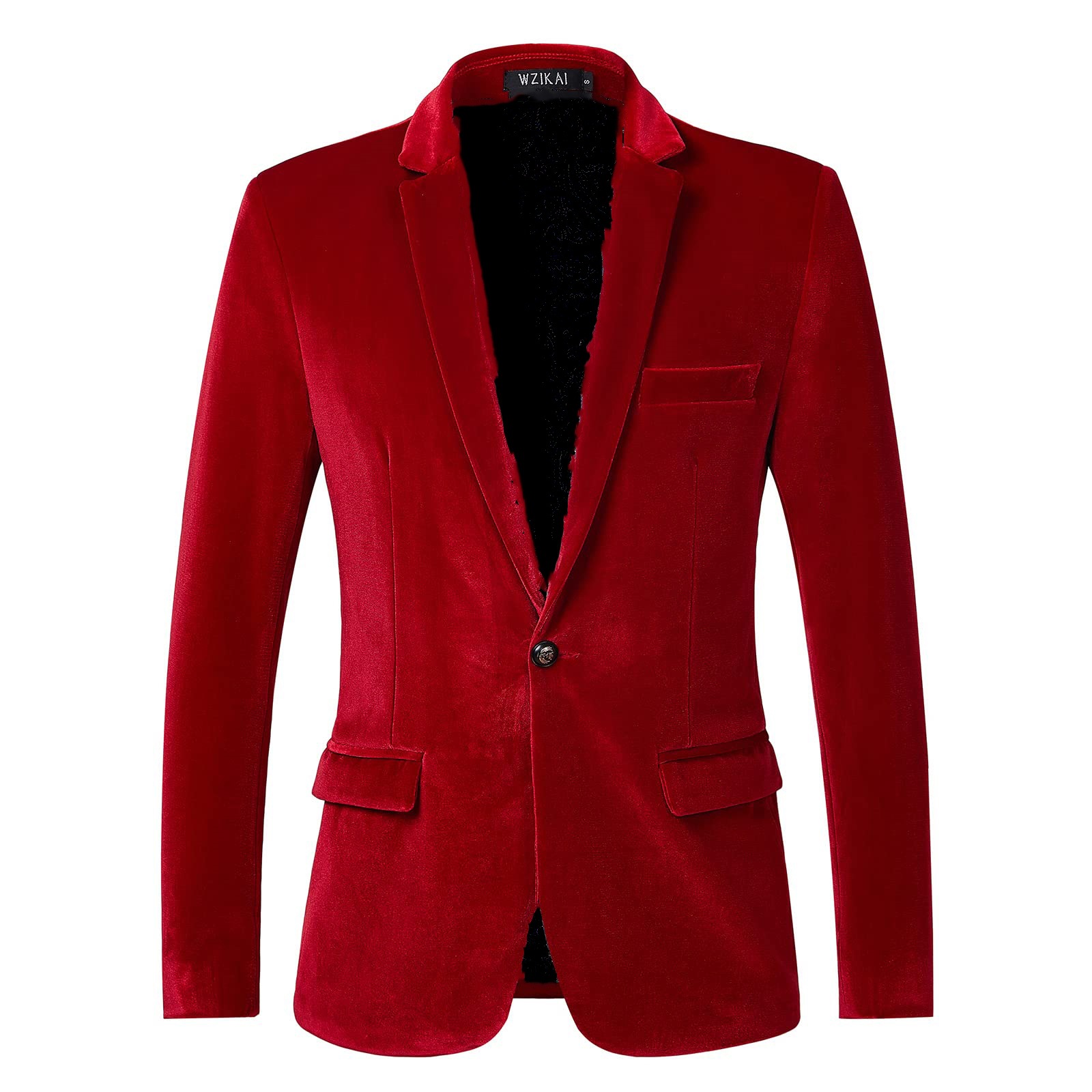 Men's Slim Fit Velvet Blazer J - Formal Men Party Wear Jacket 评论和价格