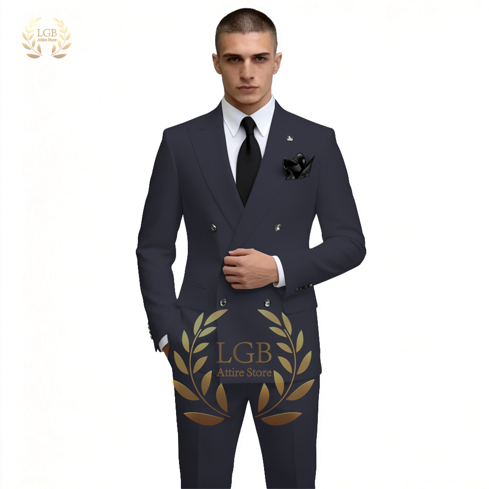 Men's White Double Breasted Su - Men Formal Wear For Dinner 评论和价格