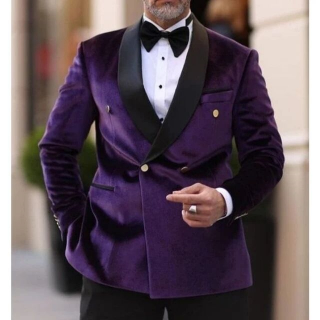 XS-6XL Velvet Wedding Men Suit - Formal Men Party Wear Jacket 评论和价格