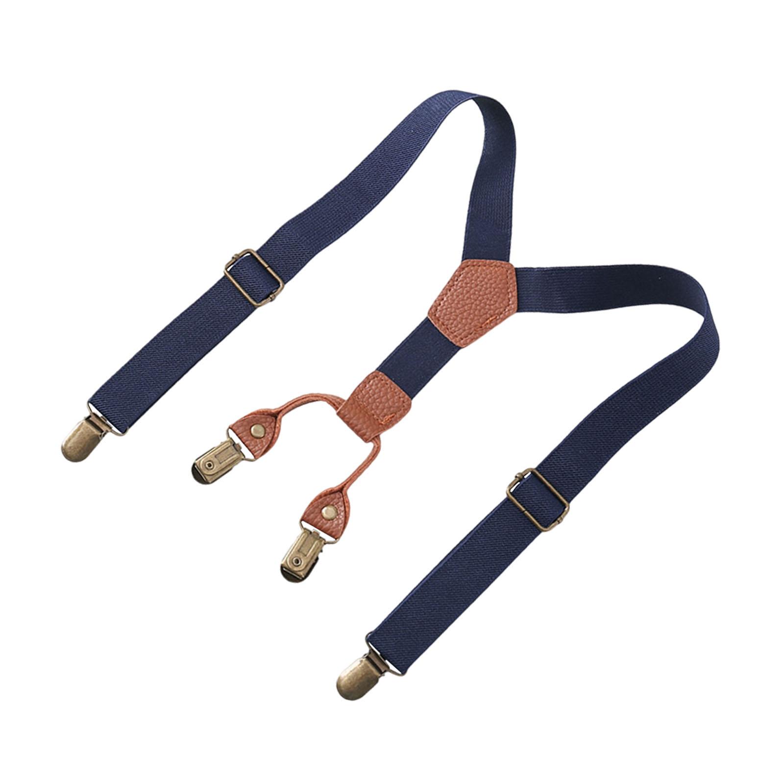Boys Suspender Solid Color Hea - Suspender Clip Formal 评论和价格