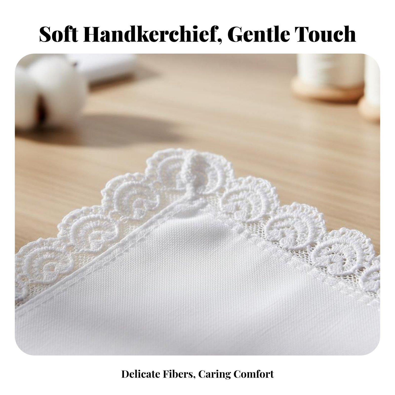 Cotton Lace Hanky for Women Ha - Monogrammed Handkerchief 评论和价格