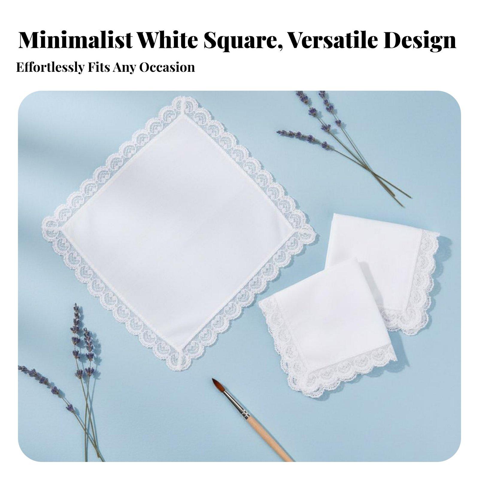 Cotton Lace Hanky for Women Ha - Monogrammed Handkerchief 评论和价格