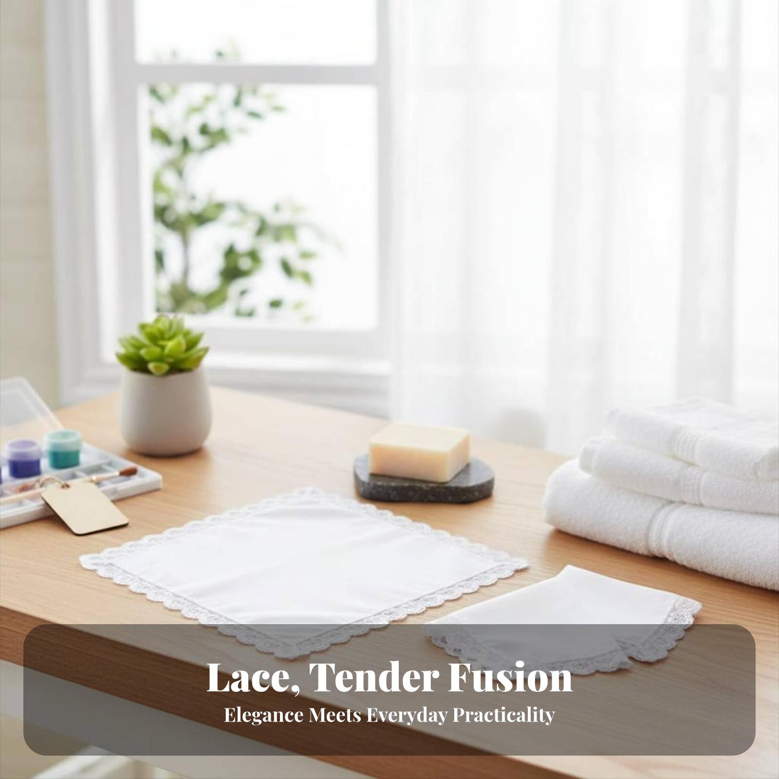 Cotton Lace Hanky for Women Ha - Monogrammed Handkerchief 评论和价格