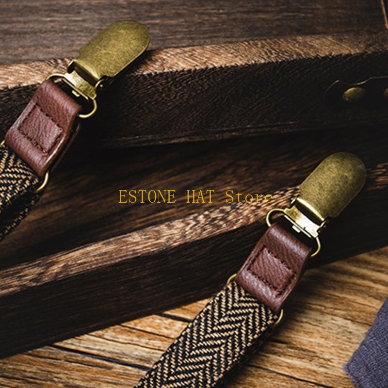 49MF 3 Clip Men Suspenders Ela - Suspender Clip Formal 评论和价格