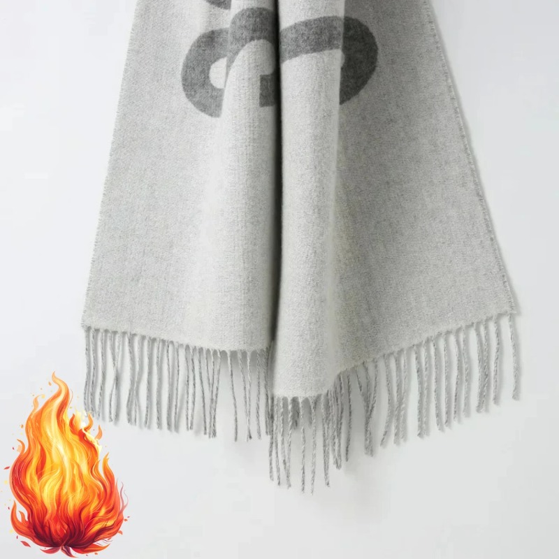 100% Wool Scarf for Women Luxu - Monogrammed Handkerchief 评论和价格
