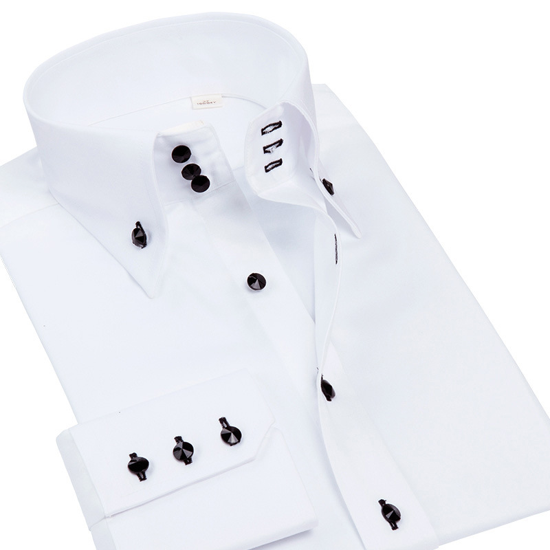 Luxury Men Slim Fit Dress Shir - Men Formal Party Wear Shirt 评论和价格
