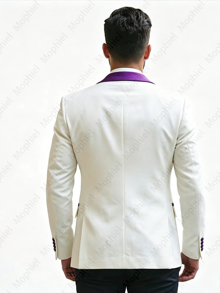 White Men‘s Suits 3 Pieces Sli - Formal Men Party Wear Jacket 评论和价格