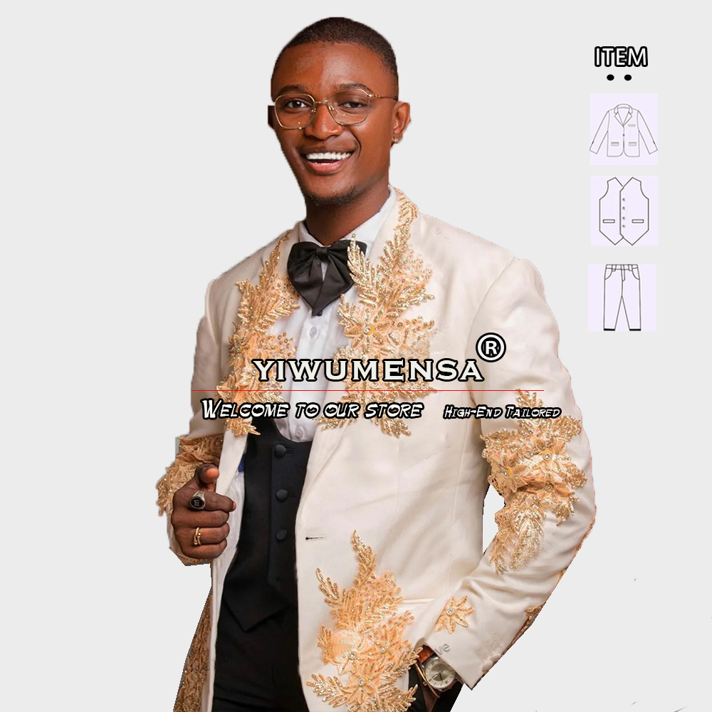 Customized 3 Pieces Suits Men  - Formal Men Party Wear Jacket 评论和价格