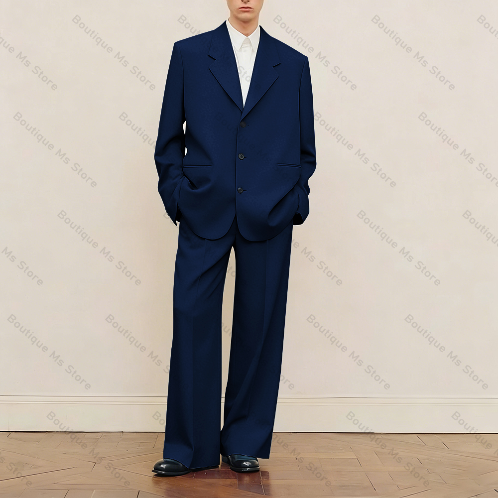 Men's Black Oversized Suit Set - Formal Men Party Wear Jacket 评论和价格