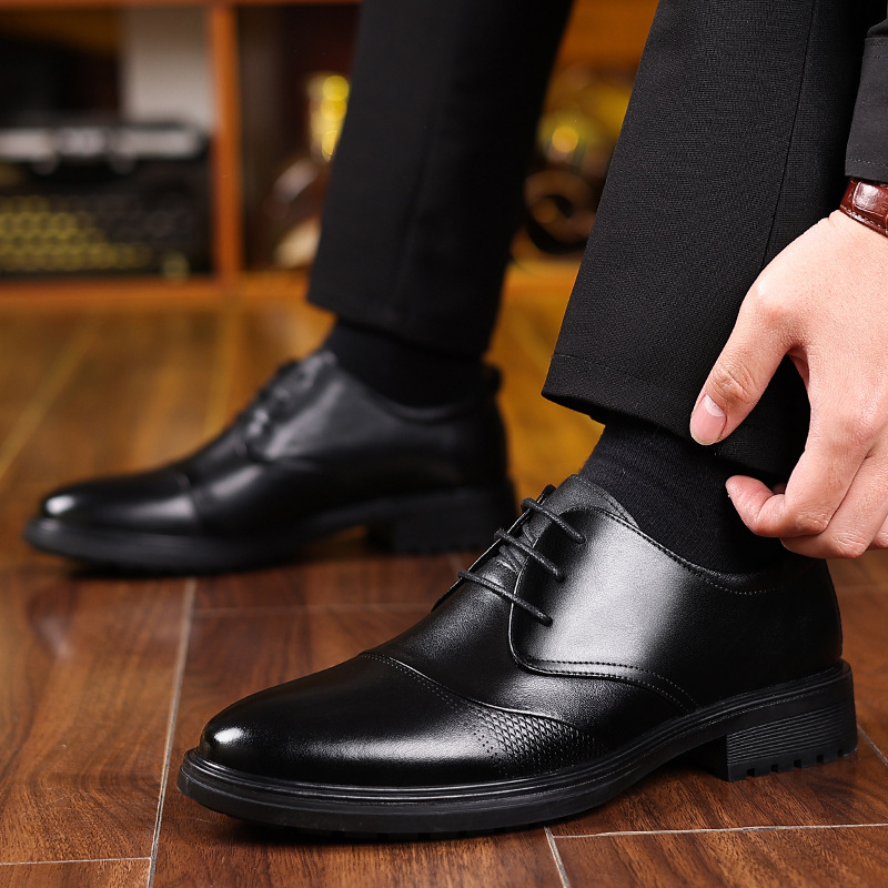 Mens Black Genuine Leather Tex - Formal Men Daily Wear Shoes 评论和价格