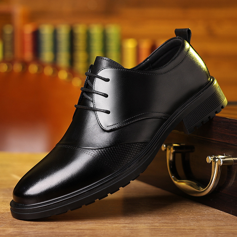 Mens Black Genuine Leather Tex - Formal Men Daily Wear Shoes 评论和价格