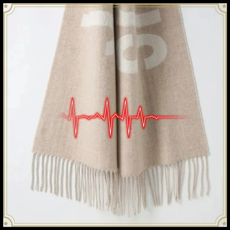 100% Wool Scarf for Women Luxu - Monogrammed Handkerchief 评论和价格